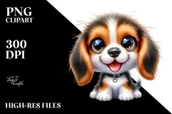 Happy Baby Beagle Cartoon PNG Product Image 2