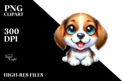 Happy Baby Beagle Cartoon PNG Product Image 2