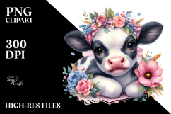 Energetic Baby Cow PNG Product Image 2