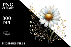 Daisy Watercolor Splash PNG Product Image 2