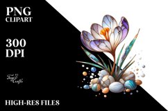 Stained Metallic Crocus | Sublimation Clipart Product Image 3