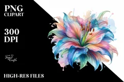 Transparent Watercolor Lily PNG Product Image 1