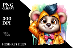 Watercolor Posing Bear, Transparent PNG Product Image 2