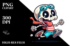 Goofy Skeleton with Beachwear, Transparent PNG Product Image 2