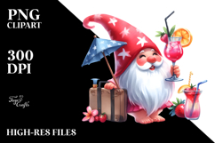 Gnome Drinking with Beachwear, High-Res PNG Product Image 2
