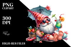 Funny Gnome Drinking Cocktail PNG Product Image 2