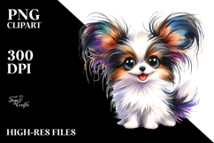 Cute Papillon with Crazy Furr, PNG Product Image 2