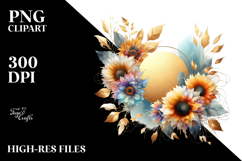 Vibrant Horizontal Frame GOLD FOIL | Clipart Product Image 2