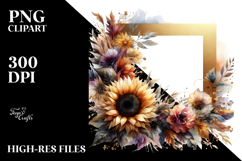 Vibrant Horizontal Frame GOLD FOIL | Clipart Product Image 2