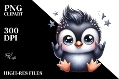Artistic Baby Penguin in Watercolor PNG Product Image 2