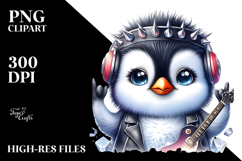 Artistic Baby Penguin in Watercolor PNG Product Image 2