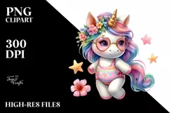 Beachwear Baby Unicorn Art Product Image 1