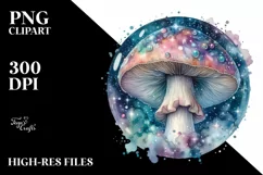 Pastel Mystical Mushroom, Transparent PNG Product Image 1