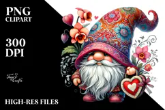 Colorful Heart with Wings and Crown PNG Product Image 2