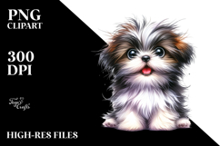 Cute Baby Shih Tzu with Big Eyes PNG Product Image 2