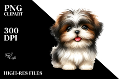 Cute Baby Shih Tzu with Big Eyes PNG Product Image 2