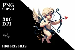 Paint Brush Style Cupid PNG Product Image 2