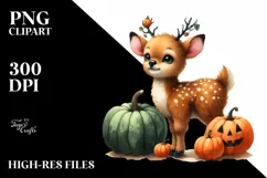 Cute Baby Elk Watercolor Drawing | Sublimation Clipart Product Image 3