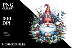 Detailed Vibrant Gnome Watercolor PNG Product Image 2