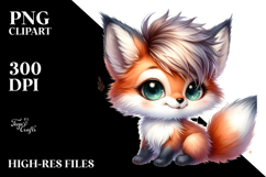 Energetic Fox with Cool Haircut PNG Product Image 2