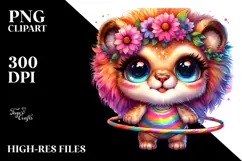 Vibrant Baby Lion PNG Product Image 2