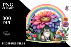 Colorful Cat House | Fantasy Illustration Product Image 2