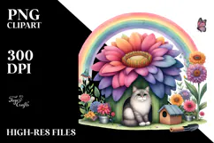 Colorful Cat House | Fantasy Illustration Product Image 2