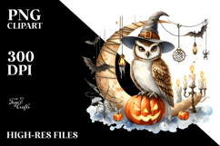 Autumn Owl with Candles Clipart Product Image 2