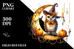 Autumn Owl with Candles PNG Product Image 2