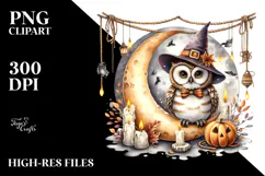 Owl In Halloween Costume PNG Product Image 2