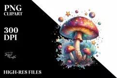 Shiny Magical Mushroom, Transparent PNG Product Image 1