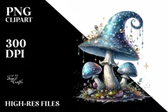 Shiny Magical Mushroom, Transparent PNG Product Image 1
