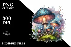 Shiny Magical Mushroom, Transparent PNG Product Image 1