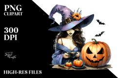 Colorful Witch Pumpkins | Halloween Clipart Product Image 2