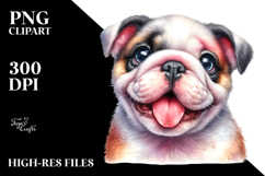 Watercolor Baby Bulldog, PNG Product Image 2