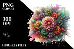 Glossy Zinnia with Gold, Transparent PNG Product Image 2