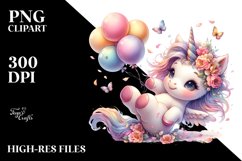 Baby Unicorn Tumbling Clipart Product Image 3