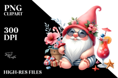 Whimsical Watercolor Painting with Cute Gnome PNG Product Image 2