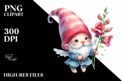 Cute Small Baby Dragon with Snapdragon PNG Product Image 1