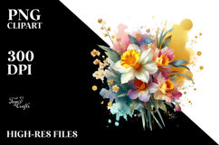 Colorful Bouquet with Daffodil Splash | Sublimation | Product Image 2