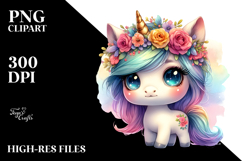 Expressive Baby Unicorn PNG Product Image 2