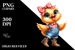 Expressive Farm Chicken | Clipart Product Image 2