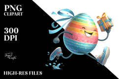Running Easter Egg PNG Product Image 2