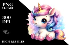 Cute Baby Unicorn | Clipart Product Image 1