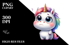 Expressive Funny Unicorn PNG Product Image 2