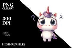 Expressive Funny Unicorn PNG Product Image 2
