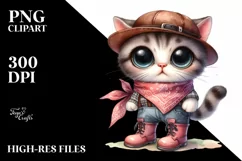 Proud Cat in Rain Boots | Sublimation | Clipart Product Image 1