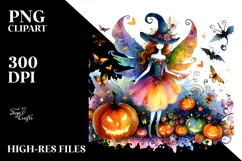 Vibrant Drawing Fairy Halloween | Clipart Product Image 2