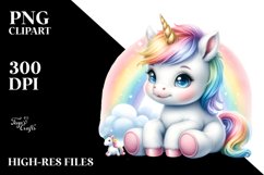 Cute Baby Unicorn | Sublimation | Clipart Product Image 1