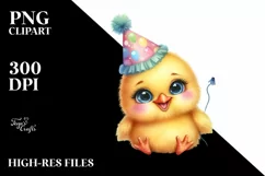 Proud Baby Chick | Party Hat Clipart Product Image 1
